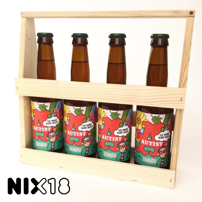 4 biertjes in een kistje